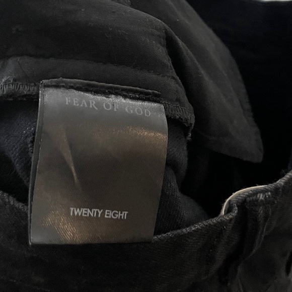 Fear of God Black Fadewash Skinny Jeans with Distressing grunge streetwear goth - Picture 8 of 10